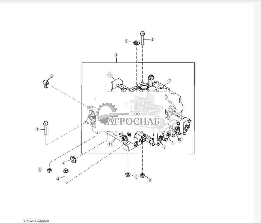 Four Spool Loader Control Valve, Z-Bar 